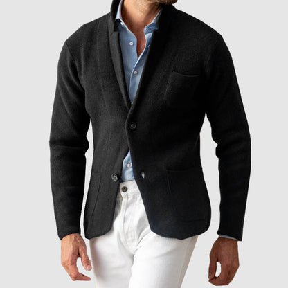 Classic Women's Knitted Coat - Soft Chic Winter Jacket