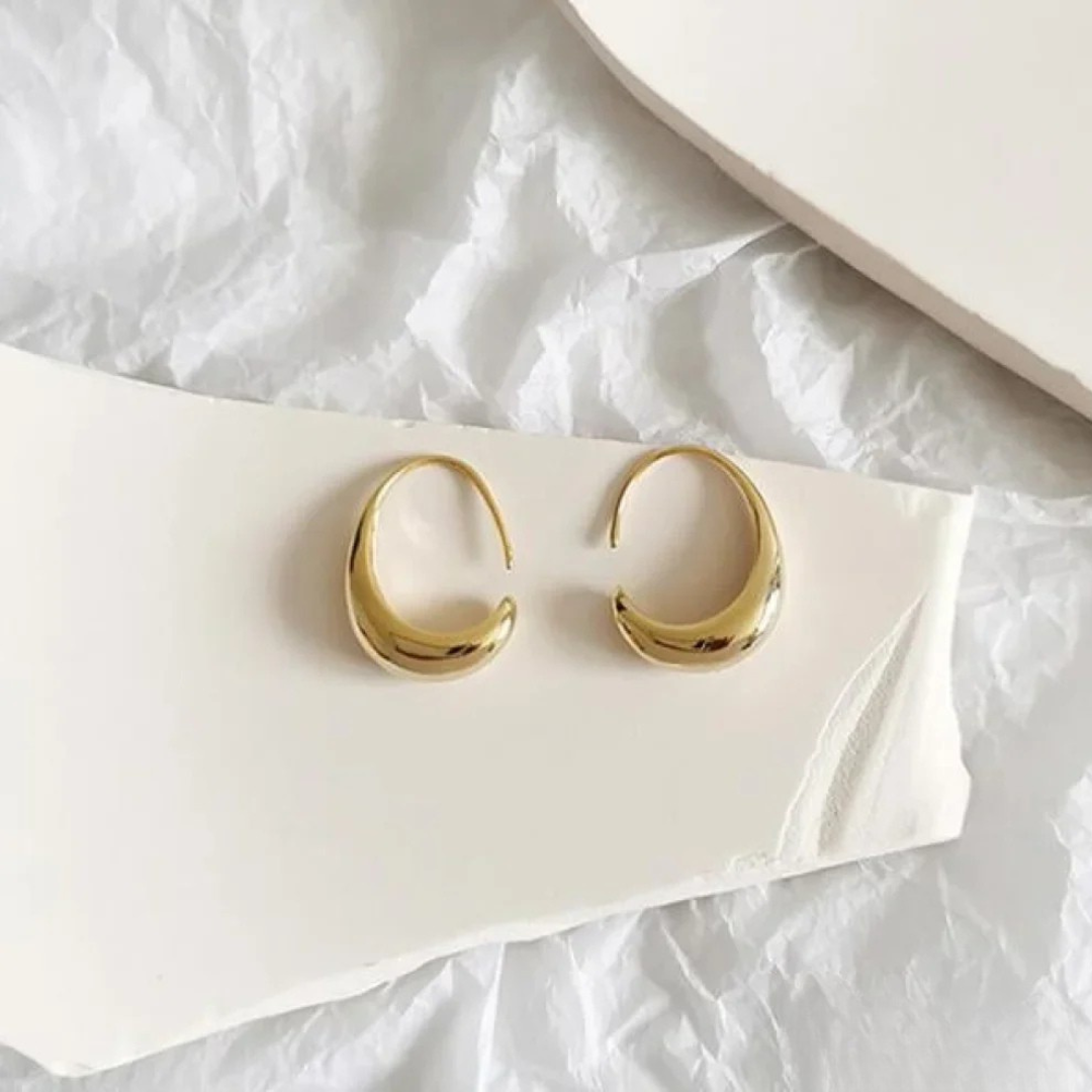 Luxurious Gold Silver Drop Earrings - Luxicro