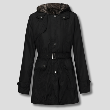 Stylish Women's Winter Coat with Faux Fur Inside - Vossary
