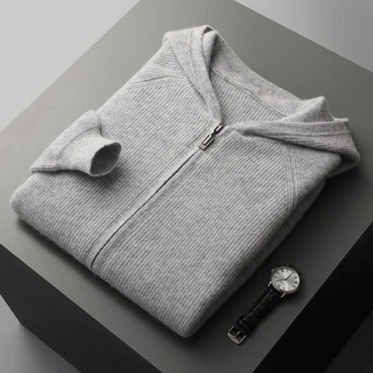 Soft Cashmere Knit Hooded Sweater