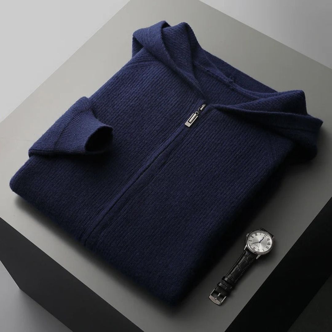 Soft Cashmere Knit Hooded Sweater