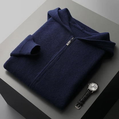 Soft Cashmere Knit Hooded Sweater