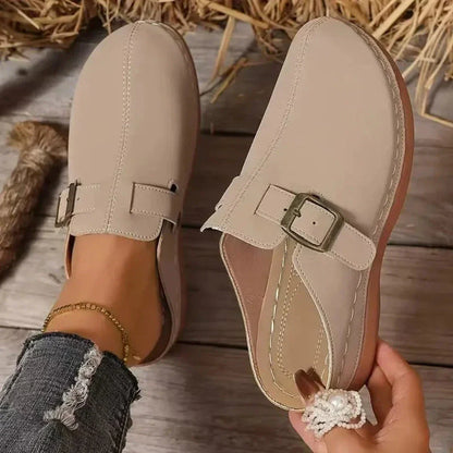 Elegant Buckle Slide Sandals