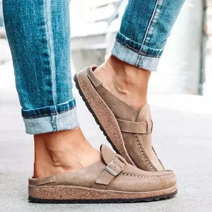 Luxury Velvet Strap Mules - EasyApparels
