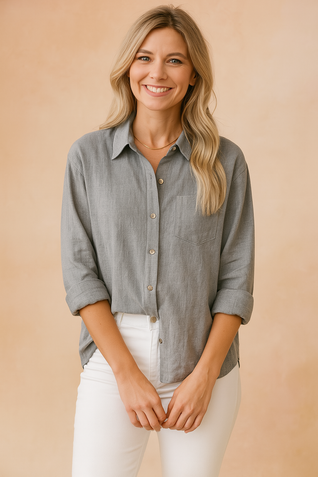 Relaxed Fit Blouse with Pocket