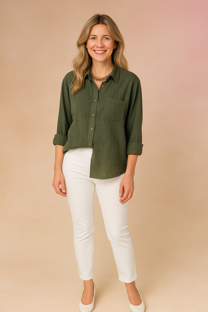 Relaxed Fit Blouse with Pocket