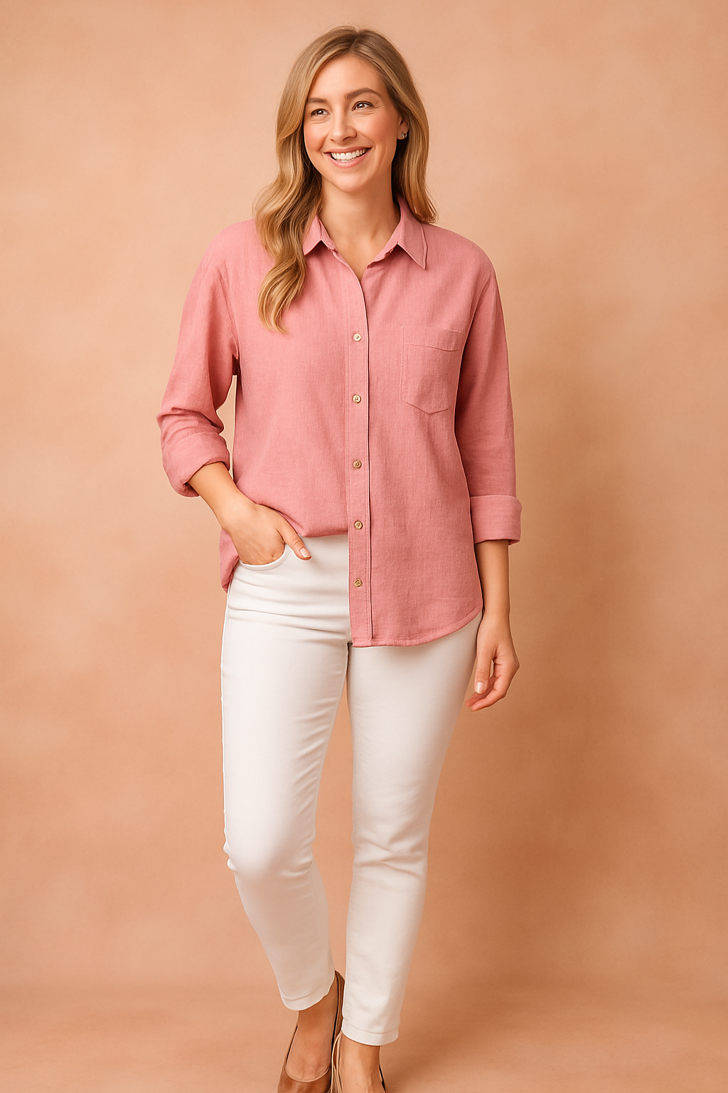Relaxed Fit Blouse with Pocket