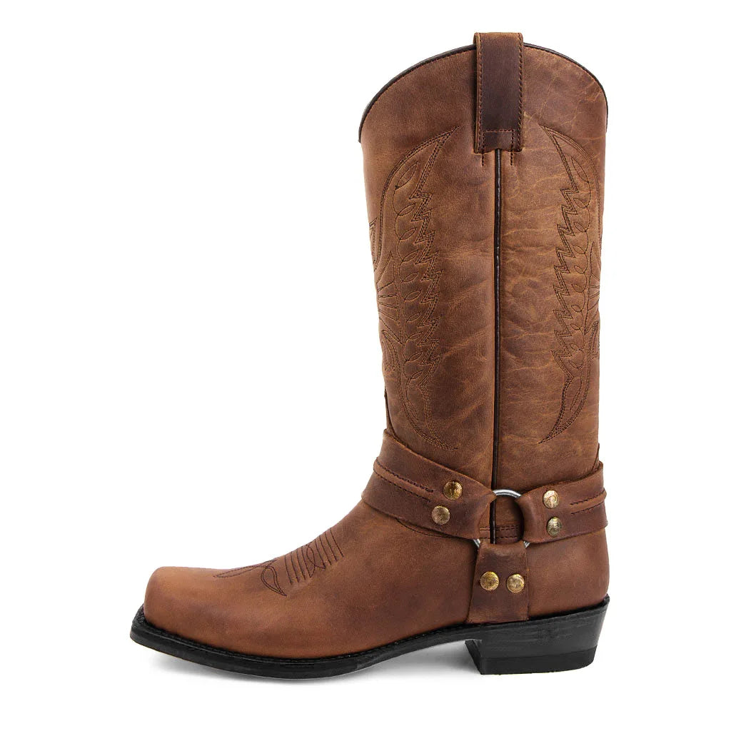 Western Leather Boots for Men - Classic & Durable