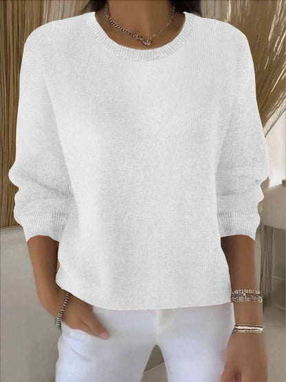 Cozy Acrylic Crew Neck Sweater - Vossary