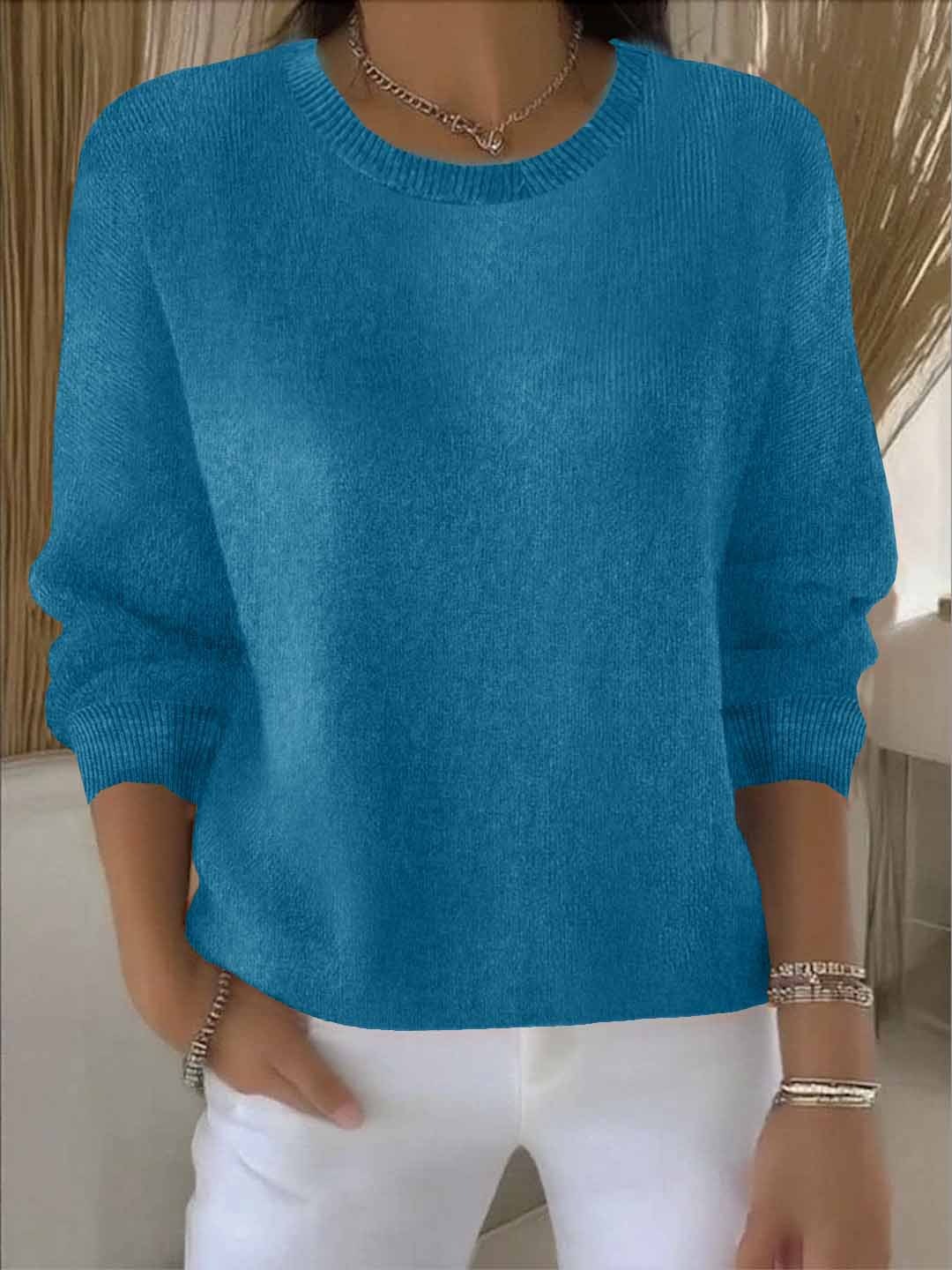 Cozy Acrylic Crew Neck Sweater