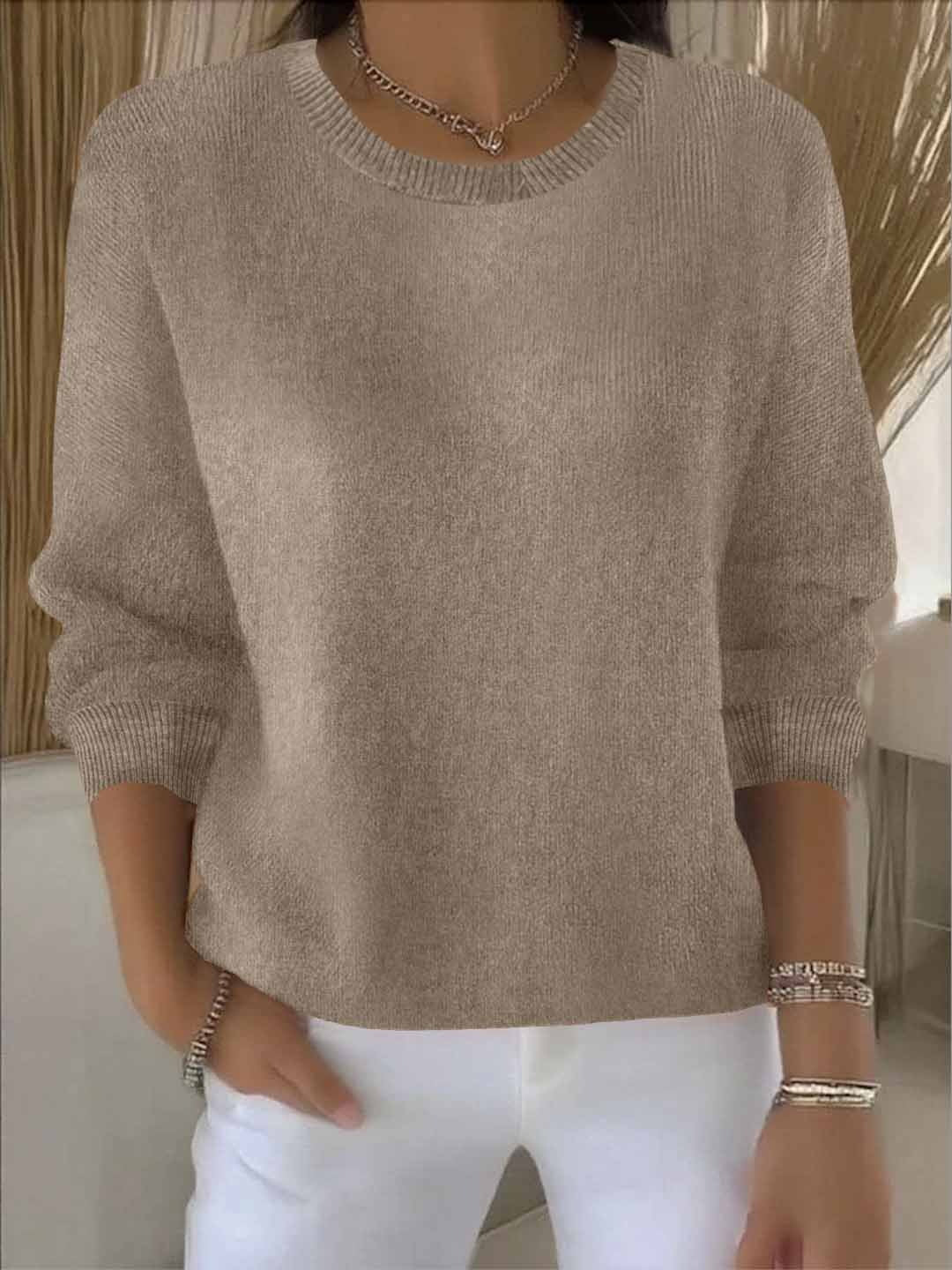 Cozy Acrylic Crew Neck Sweater