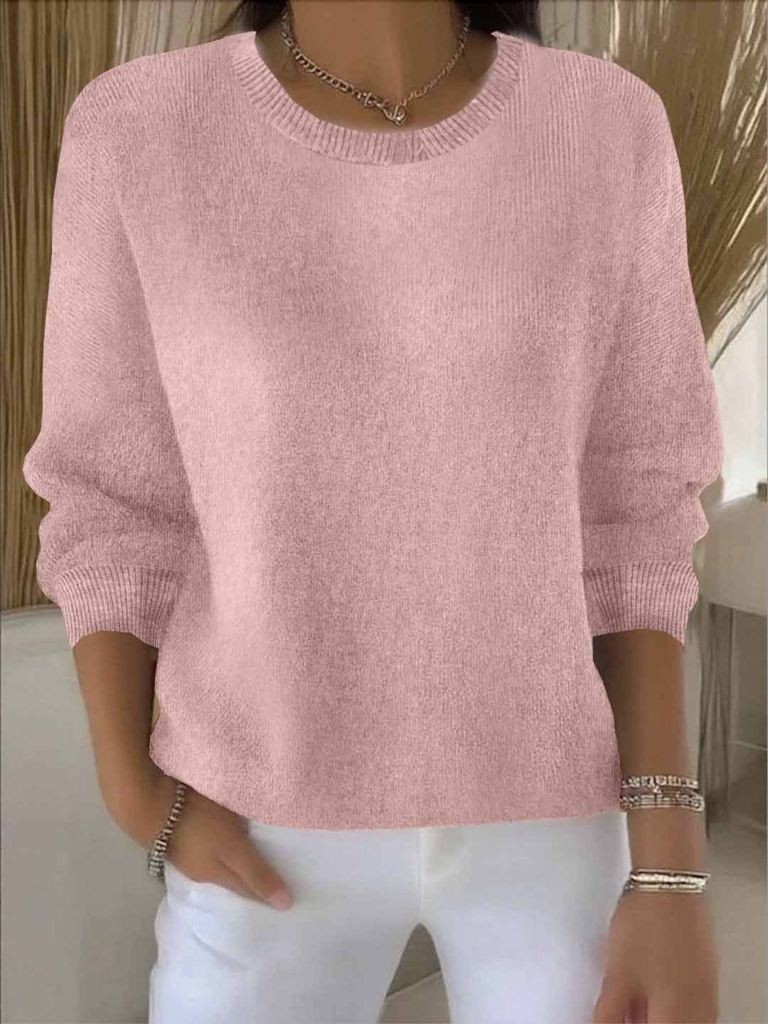 Cozy Acrylic Crew Neck Sweater