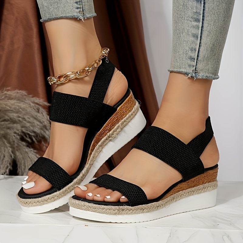 Comfortable Women's Espadrille Wedge Shoes - Vossary