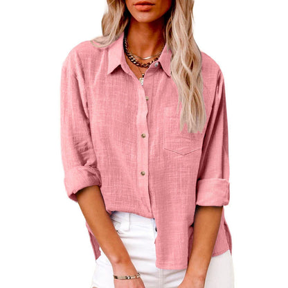 Relaxed Fit Blouse with Classic Collar