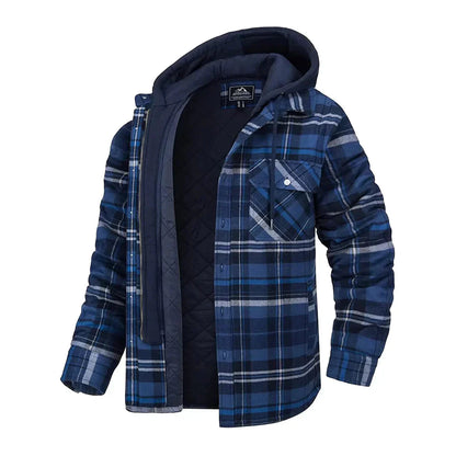 Classic Plaid Mens Jacket with Sophisticated Style