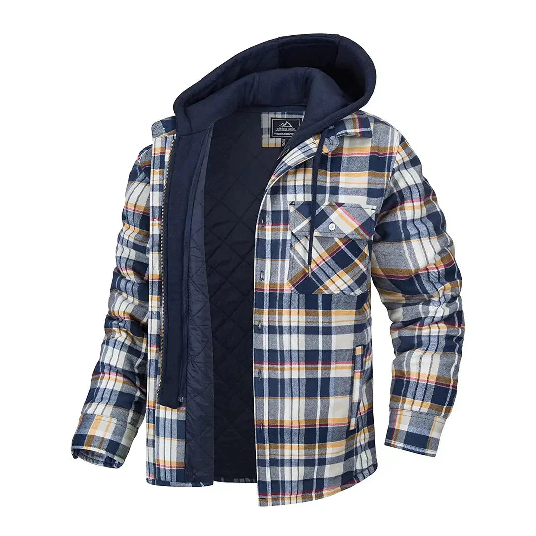 Classic Plaid Mens Jacket with Sophisticated Style