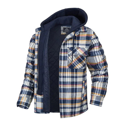 Classic Plaid Mens Jacket with Sophisticated Style