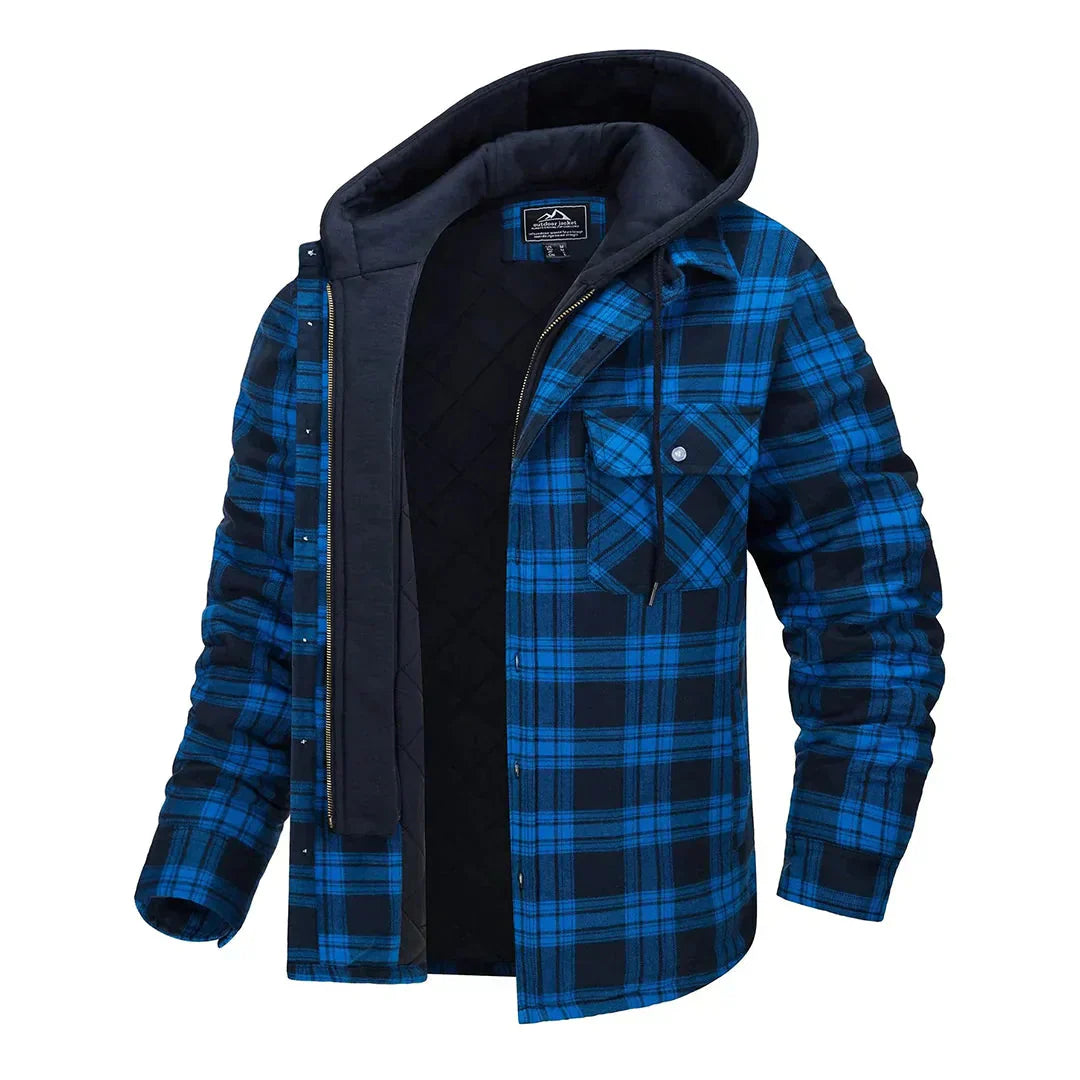 Classic Plaid Mens Jacket with Sophisticated Style