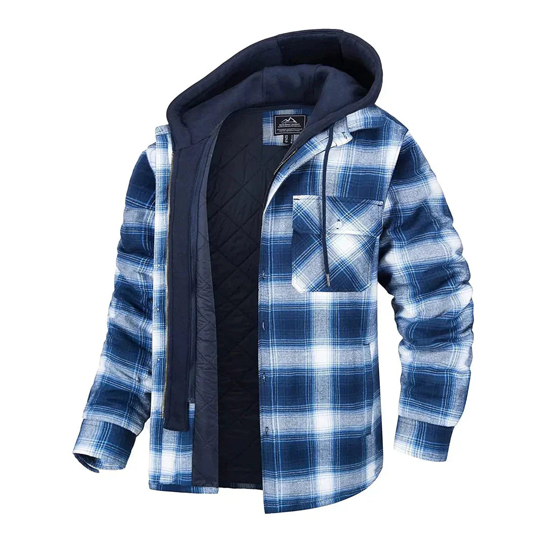 Classic Plaid Mens Jacket with Sophisticated Style