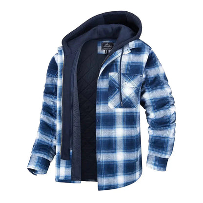 Classic Plaid Mens Jacket with Sophisticated Style