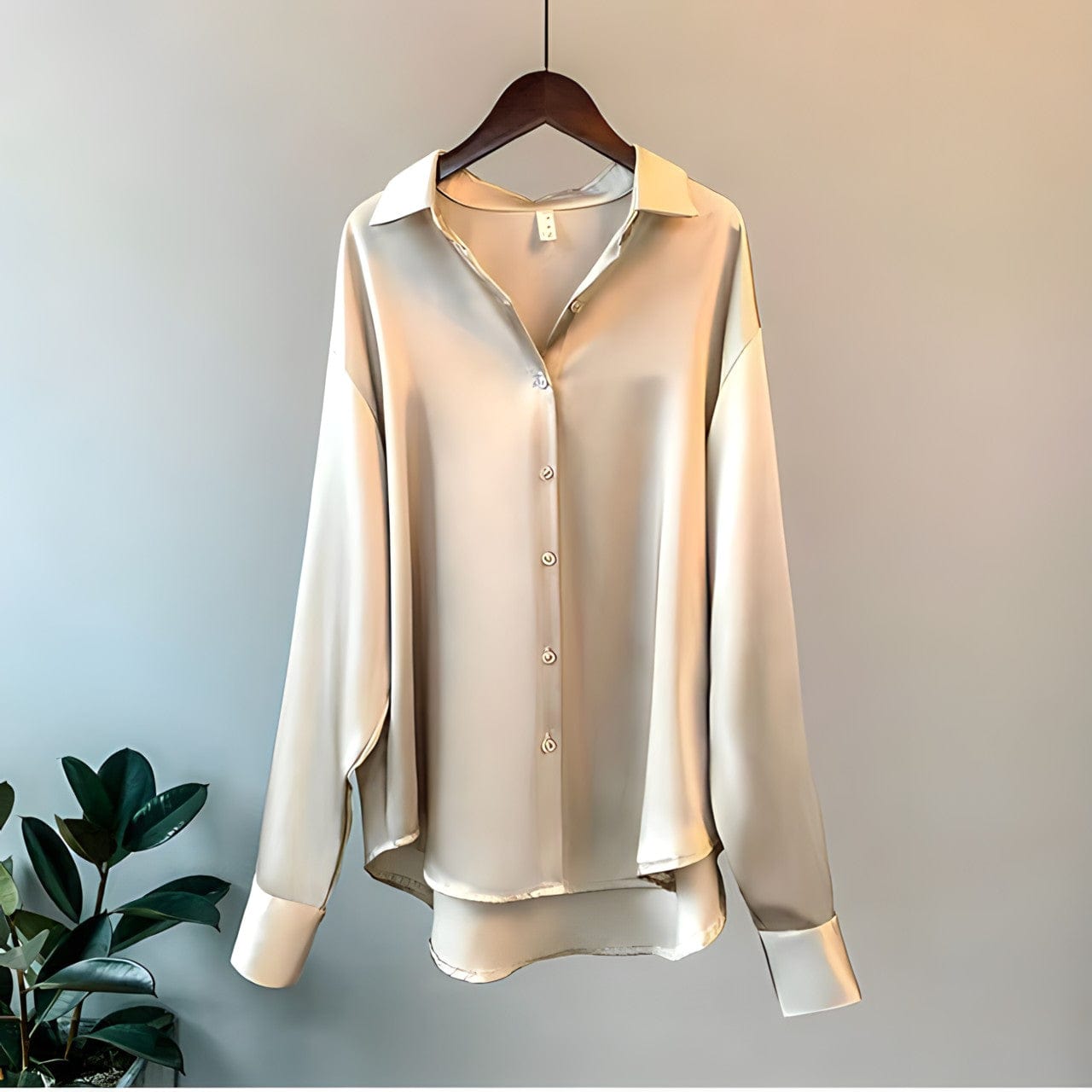 Luxurious Women's Long Sleeve Silk Shirt - EasyApparels
