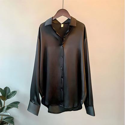 Luxurious Women's Long Sleeve Silk Shirt