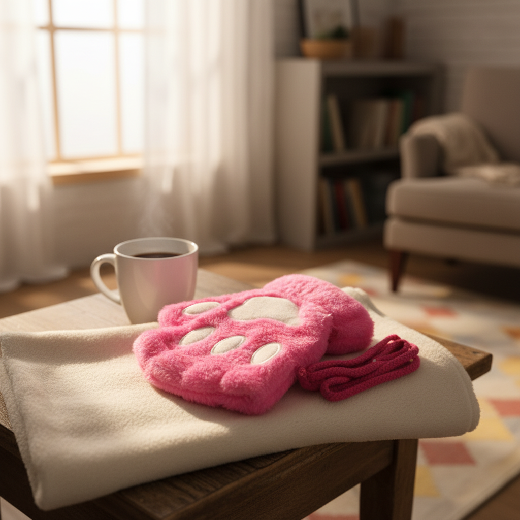 Soft Furry Cat Paw Gloves - Pexav