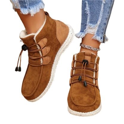 Cozy Winter Boots for Women - Insulated Fleece Sneakers
