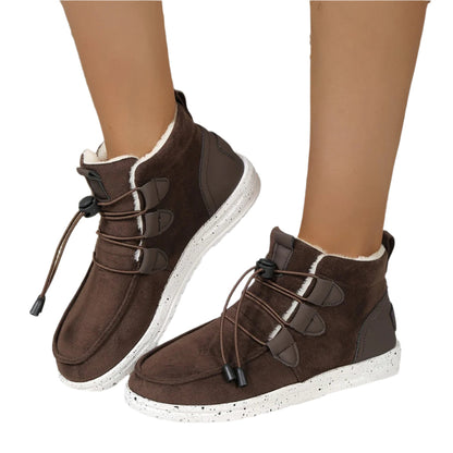 Cozy Winter Boots for Women - Insulated Fleece Sneakers