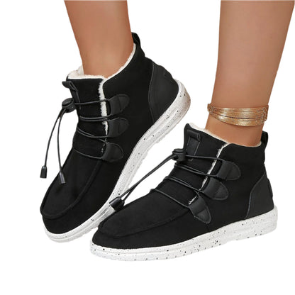 Cozy Winter Boots for Women - Insulated Fleece Sneakers