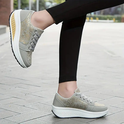Fashionable Women's Lace Up Sneaker Boots
