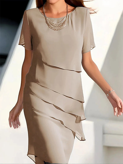 Lovely Layered Chiffon Dress for Women