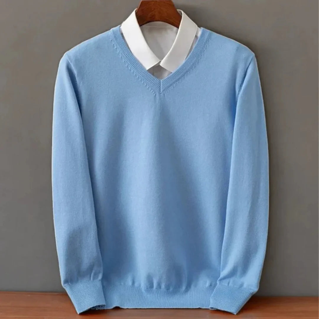 Luxurious V Neck Soft Cashmere Sweater - EasyApparels