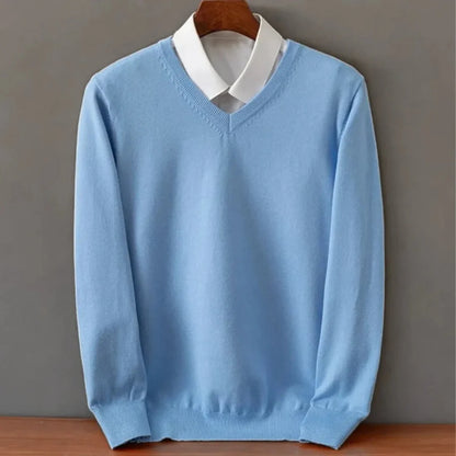 Luxurious V Neck Soft Cashmere Sweater - EasyApparels