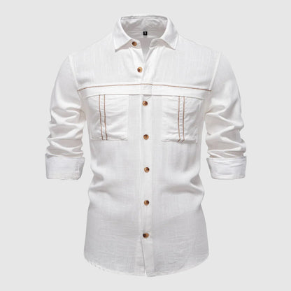 Classic French Style Linen Shirt