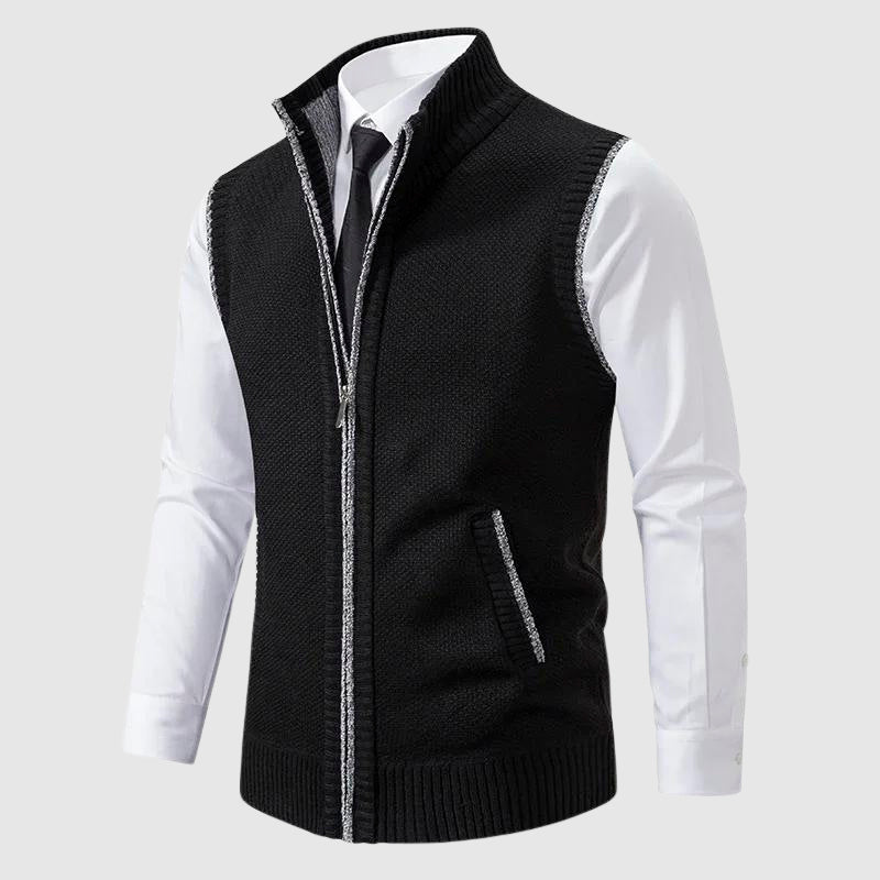 Men's Slim Fit Zip Vest - EasyApparels