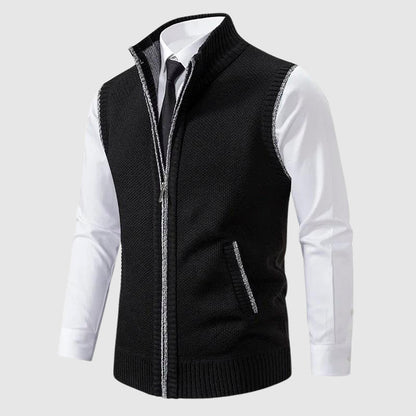 Men's Slim Fit Zip Vest - EasyApparels