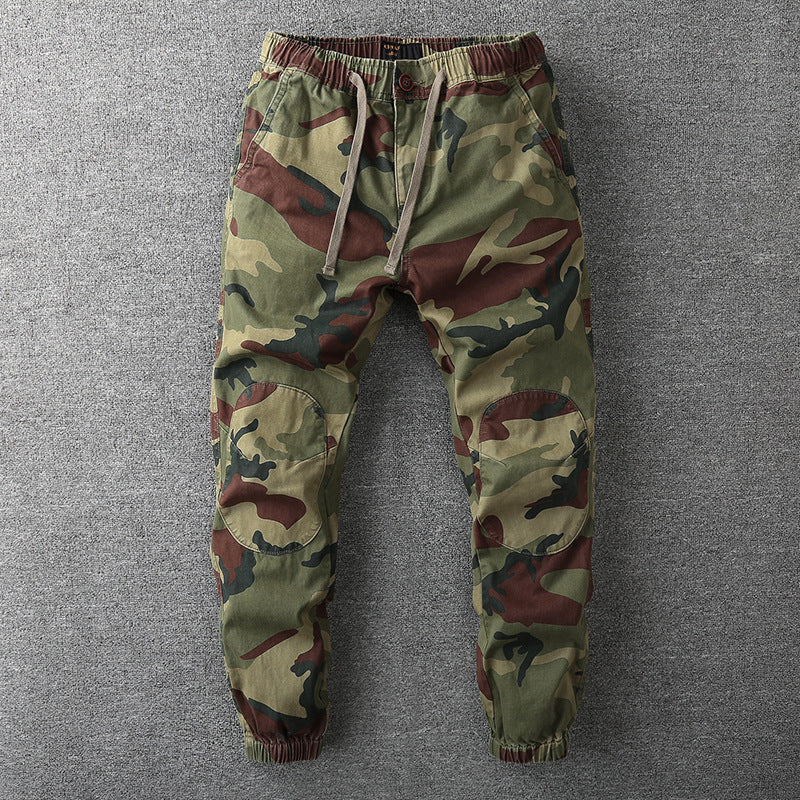 Relaxed Fit Camouflage Jogging Pants for Men