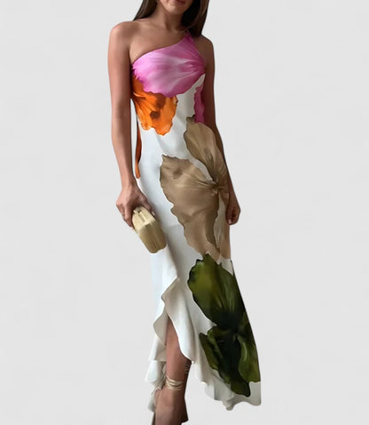 Ladies Elegant Maxi Evening Dress in Luxe Fabric