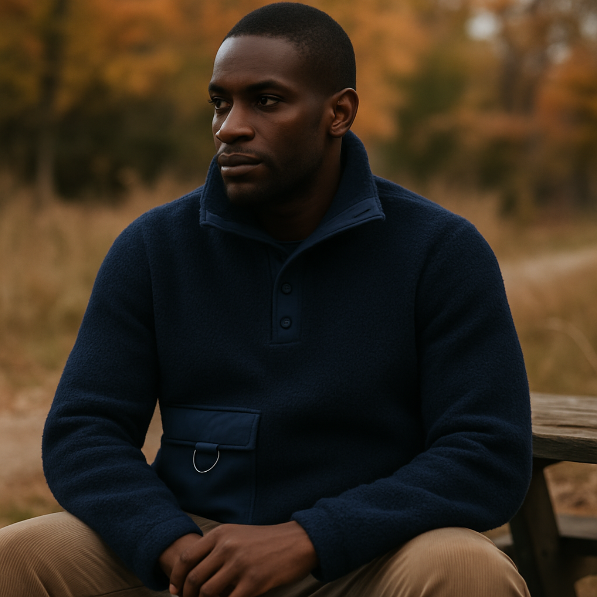 Warm Fleece Crew Neck Sweater
