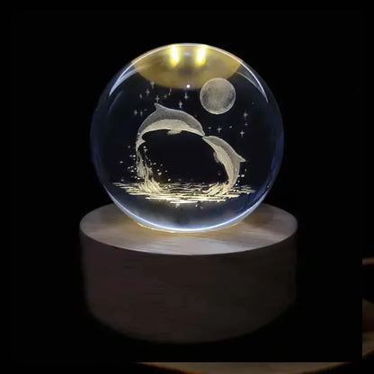 Colorful Glow Globe Night Light Lamp for Bedroom