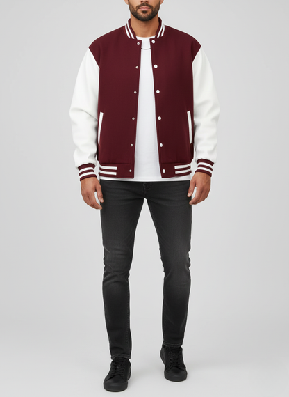 Casual Uomo Varsity Style Jacket with Buttons