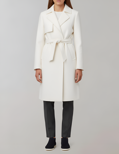 Classic Women's Long Belted Trench Coat