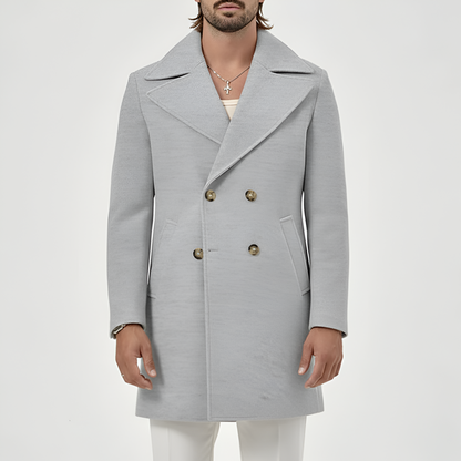 Classic Double Breasted Wool Men's Coat