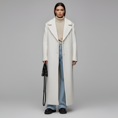 Warm Wool Blend Women's Long Coat