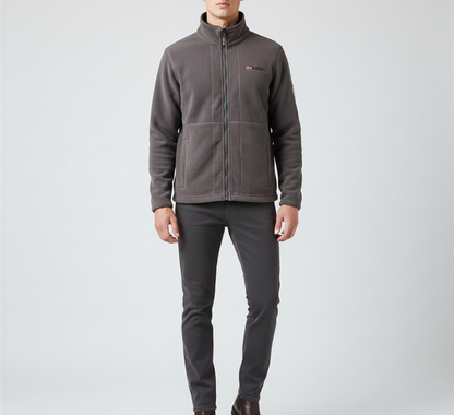 Warm Waterproof Mens Pile Jacket Zip Up