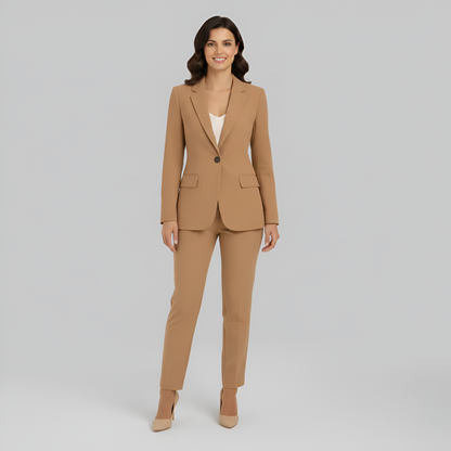 Stylish Women's One Button Tailored Blazer