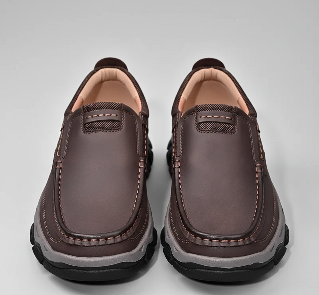 Comfortable Mens Leather Slip Resistant Loafers