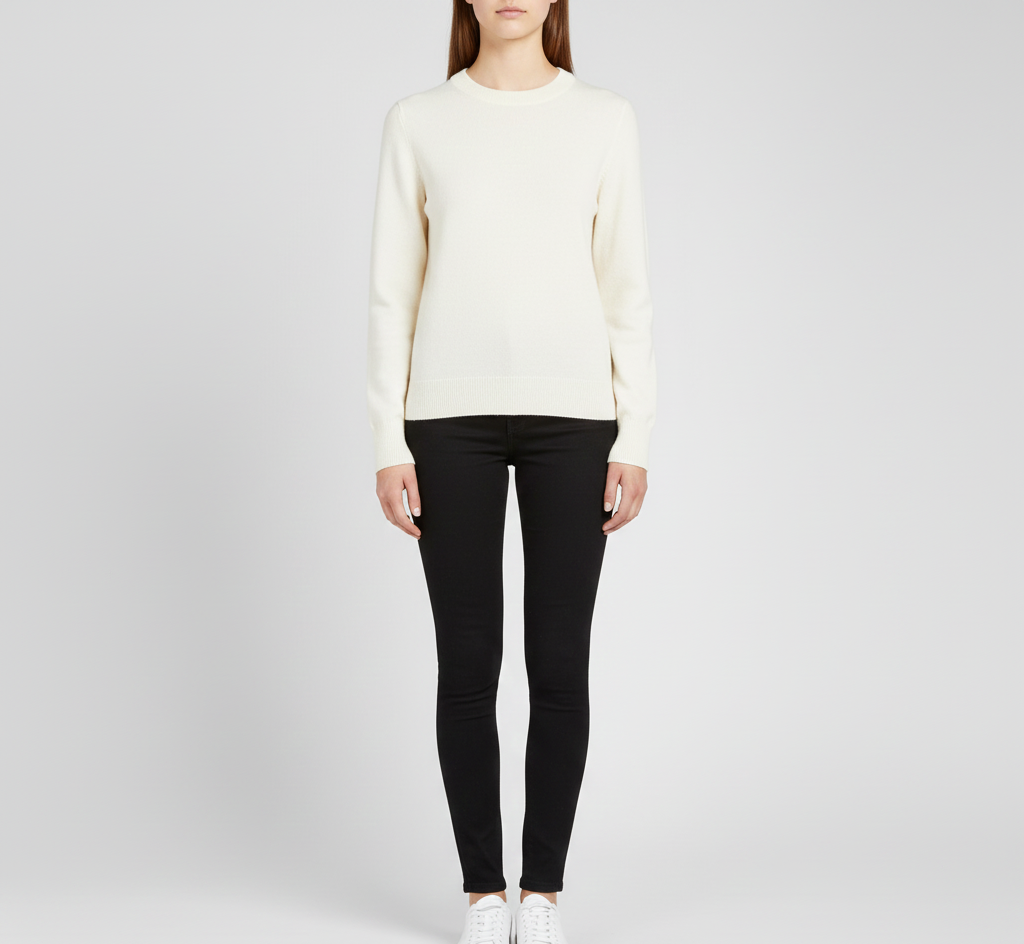 Soft Women's Cashmere Crew Neck Sweater - EasyApparels