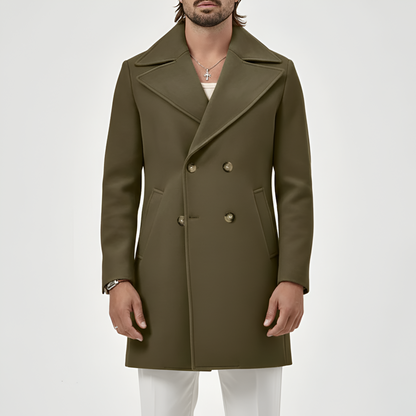 Classic Double Breasted Wool Men's Coat